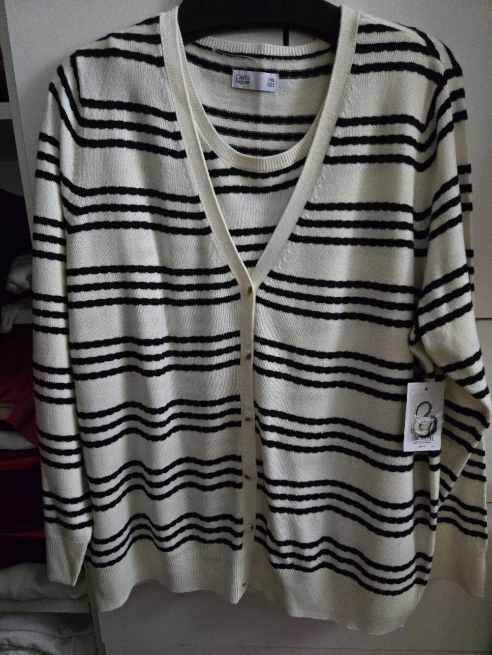 NWT Croft & Barrow Women's Sweater Set - 2 piece - Cardigan and Shell - XXL